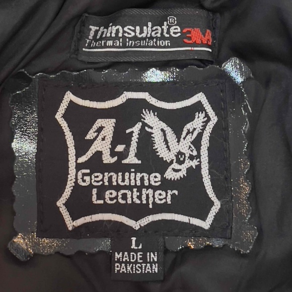 Women's Black Leather Moto Jacket Large Removable Thinsulate Liner‎ Genuine A-1 - Picture 10 of 11